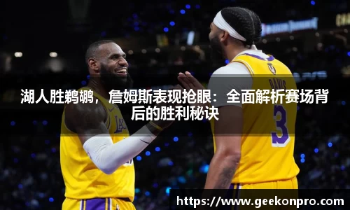 湖人胜鹈鹕，詹姆斯表现抢眼：全面解析赛场背后的胜利秘诀